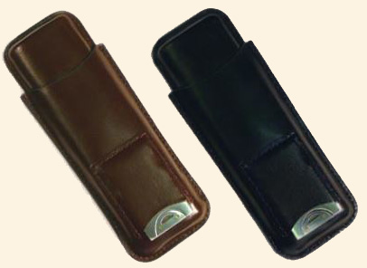 2 Finger Cigar Case w/Cutter